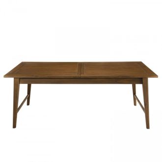 Macabane Mesa de comedor rectangular extensible de madera de mindi de 240 cm