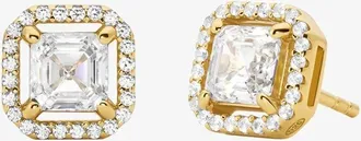 Michael Kors Precious Metal-Plated Sterling Silver Pav&eacute; Stud Earrings