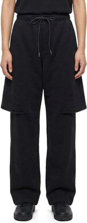 sacai Relaxed Fit Cotton Jersey Trousers with Adjustable Drawstring