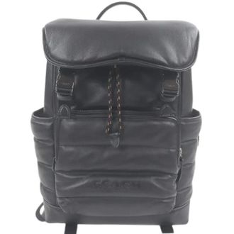Coach Pre-owned League Flap Leather Backpack - - Pre-owned - Uomo - Nero - ONE SIZE