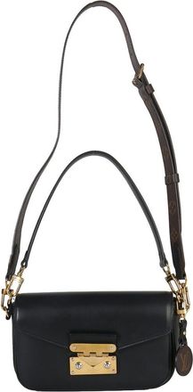 Louis Vuitton Black Leather Monogram Swing Bag (Authentic Pre-Loved)