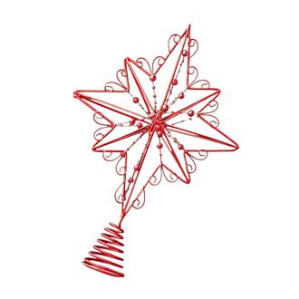 OEM Accesorio Para La Punta Del &Aacute;rbol: Estrella Roja De Ocho Puntas