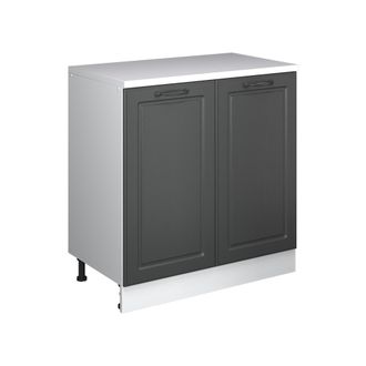 Vicco Armario De Cocina Para Techo Inclinado R-line, Antracita Casa De Campo, 80 Cm Sin Inclinaci&oacute;n Con 2 Puertas, Vicco