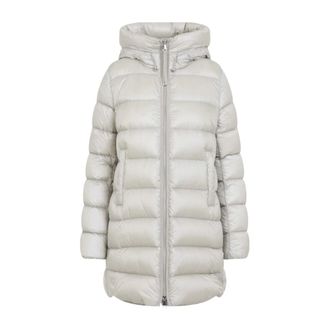 Moncler Dames, Mantels, Beige, Maat: L Leer