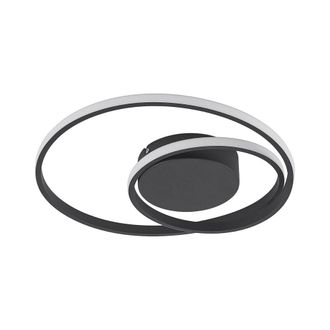 Lindby L&aacute;mpara de techo LED de Aluminio Negro