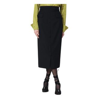 Dries Van Noten Dames, Rokken, Zwart, Maat: S Wol