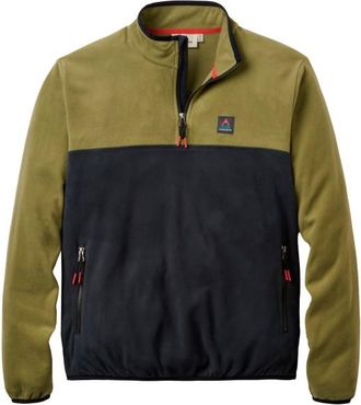 Passenger Set Off Recycled Polar 1/4 Zip Fleece 2.0 Fleecepullover f&uuml;r Herren | schwarz/oliv