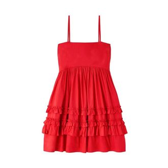 Ganni Dames, Jurken, Rood, Maat: M