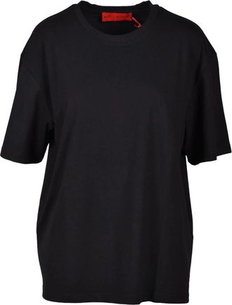 Wild Cashmere Zachte Katoenen T-shirt - Dames - T-shirts - Zwart - XS - Katoen - Tops