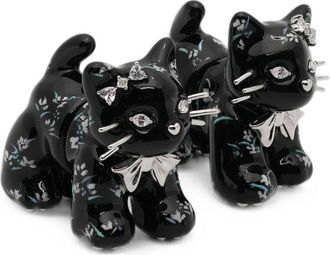 Yvmin Split Kitten Crystal-embellished Earrings
