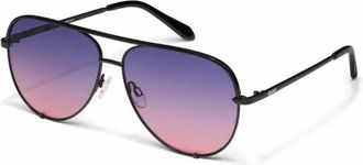 Quay High Key Extra Large Sunglasses In Black/dusk Pink