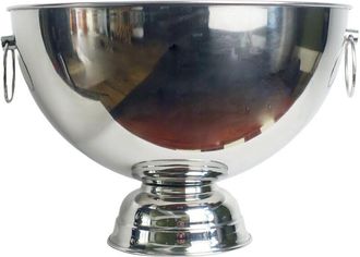 Leaf 29cm xl Silver Champagne Bowl Metal Planter