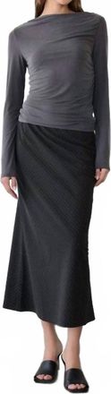 All : Row Ginny A-Line Bias Skirt In Black