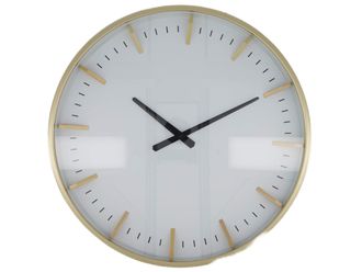 Schubiger M&ouml;bel Uhr Metall, Weiss Gold D: 50 cm