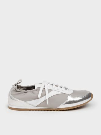 Charles & Keith Jace Recycled Leather Metallic Sneakers