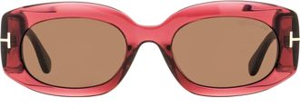 Tom Ford TF1187 Oval-Shaped Acetate Sunglasses - Bordeaux