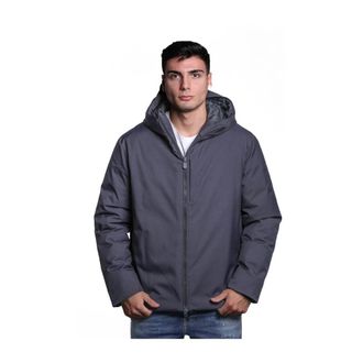 Save The Duck Polyester Jas met Capuchon - Heren - Winterjassen - Blauw - XL - Polyester - Jassen