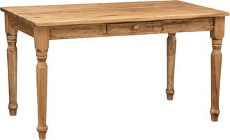 Biscottini International Biscottini - Mesa De Centro De Estilo Country De Madera Maciza De Tilo Acabada Con Efecto Natural