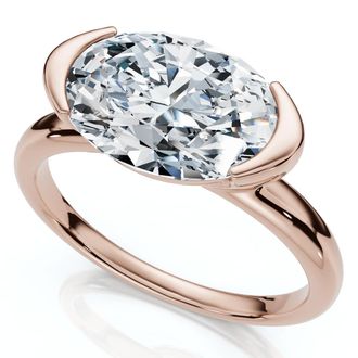 Pompeii3 Certified 2Ct Stanza Oval Diamond Engagement Ring 14k Gold or Platinum Lab Grown