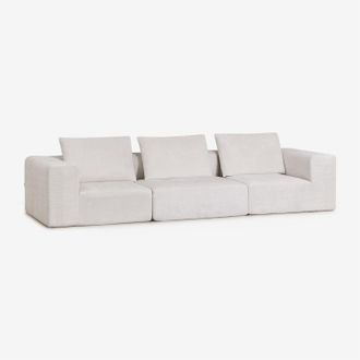 Sklum Sof&aacute; Modular De 3 Piezas En Chenilla Envasado Al Vac&iacute;o Norridge Sklum