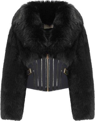 Elisabetta Franchi GIACCA BUSTIER NERA ELISABETTA FRANCHI