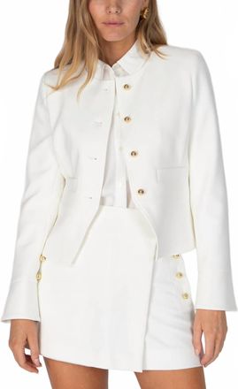 Derek Lam Elizabeth Peplum Jacket In Soft White