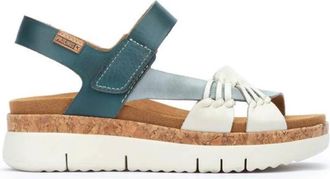 Pikolinos Palma Sandal - Dames - Sleehakken - Blauw - 36 EU - Leer - Schoenen