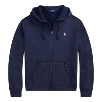 Ralph Lauren Zip-throughs, male, Blue, Size: XL French Terry Full-Zip Hoodie
