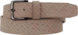 HUGO BOSS Ronnie-Bmono-Sd Belt - Heren - Riemen - Beige - 110 CM - Leer - Accessoires