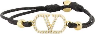 Valentino Garavani Black VLogo Signature Bracelet