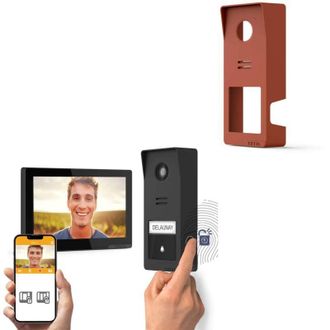 EXTEL Kit videocitofono wireless smart Wave 3 + cover terracotta