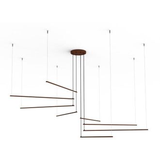 Lumicom Radius Sospensione, strip led, 136W/m, 3000K, metallo, corten, d.220 - Lumicom