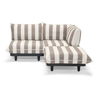 Fatboy Paletti Outdoor Set, medium, weiss / kakao gestreift