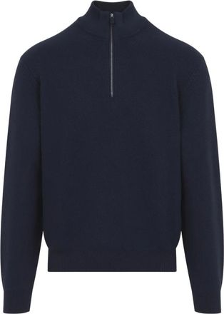 Ralph Lauren Truien & Vesten, Heren, Blauw, L, Pullover met Halve Rits