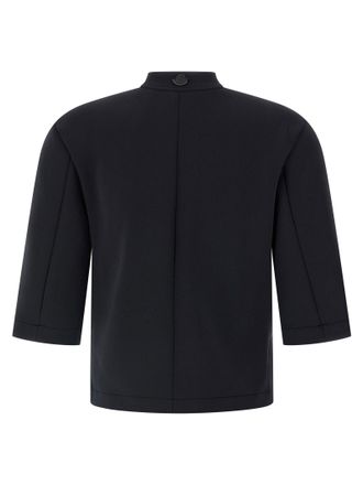 Moncler Scuba-Effect with High Neck Sweatshirt - Black