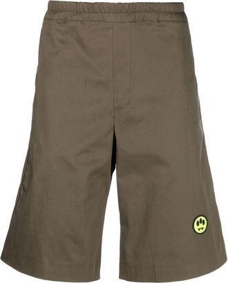 Barrow logo-patch Bermuda shorts - unisex - Cotton/Spandex/Elastane - M - Green