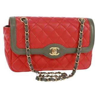 Chanel Pre-owned Leren Crossbodytas - Dames - Pre-owned - Rood - Maat: ONE Size Leer