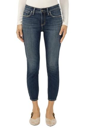 Silver Jeans Co Elyse Crop Skinny Jeans in Bonnie at Nordstrom, Size 26 X 26