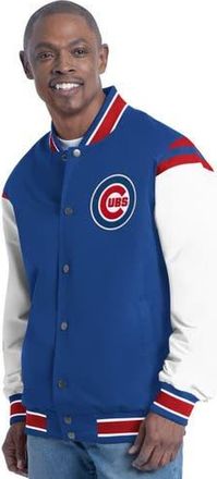 G-III Sports by Carl Banks Mens G-III Sports by Carl Banks Royal Chicago Cubs Recruit Commemorative Full-Snap Varsity Jacket at Nordstrom, Size Large