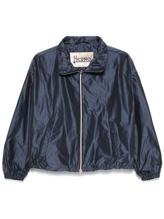 Herno drawstring-collar jacket - women - Polyester - 40 - Blue