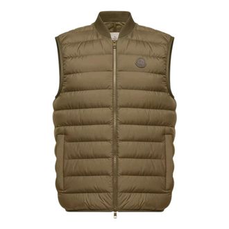 Moncler Solienn kort donsjack met capuchon - Heren - Jassen - Groen - Maat: 2XL Leer