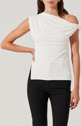 ASTR the Label Aphra One-Shoulder Top in White at Nordstrom, Size X-Small