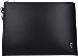 Saint Laurent Pochette I Portablocco Uomos Pelle nera