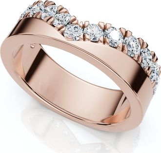 Pompeii3 3/4Ct Diamond Kai Wedding Stackable Guard Ring 14k Gold or Platinum Lab Grown