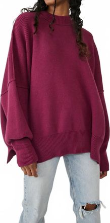 Free People Easy Street Tunic Sweater In Dreamy Mulberry