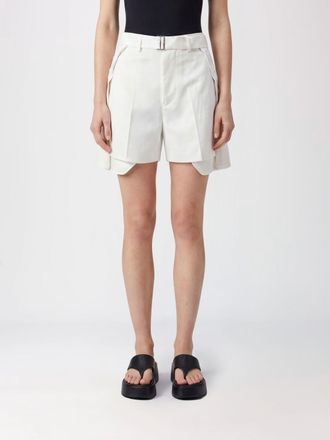 sacai Pantaloncini di lana e cotone