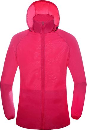 Generic Light Rain Jacket Women Waterproof, Ladies Rain Jacket, Basic Windbreaker Coats, Casual Long Sleeve Hooded Jackets With Pockets, Ultra-Light Hiking Ra