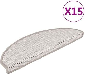 vidaXL Vidaxl - Alfombrillas Autoadhesivas Sisal 15 Uds Platina 65x21x4 Cm