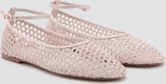 Mango Crocheted ballet flats nude - Donna - 35 - MANGO