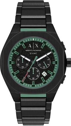 A|X Armani Exchange Sync Chronograph Quartz Black Dial Mens Watch AX4294